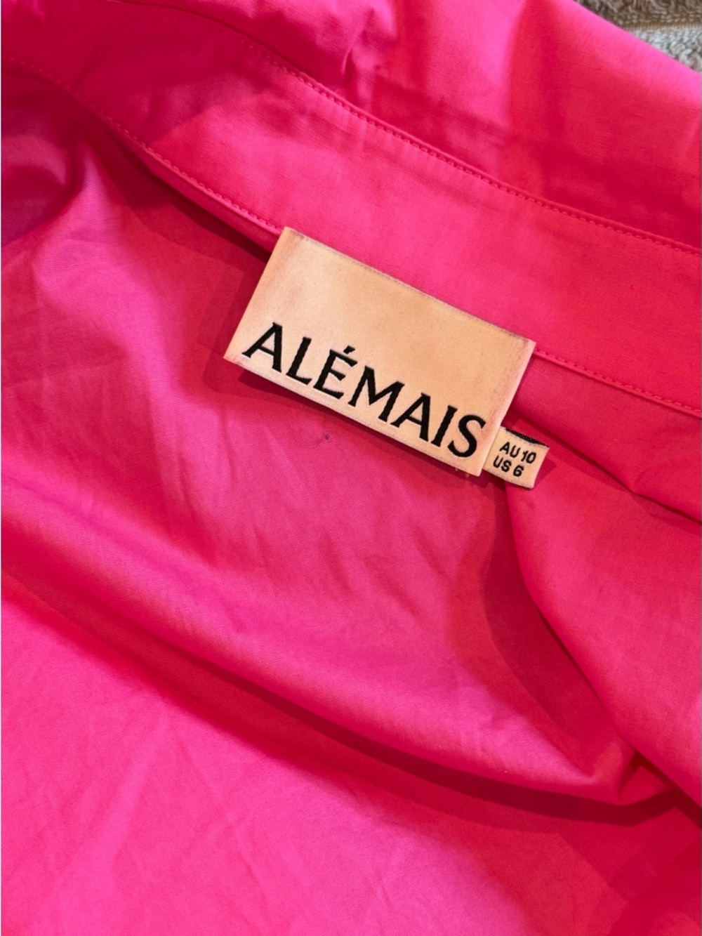 Alemais Hot Pink Embroidered Mini Shirt Dress - Picture 12 of 12